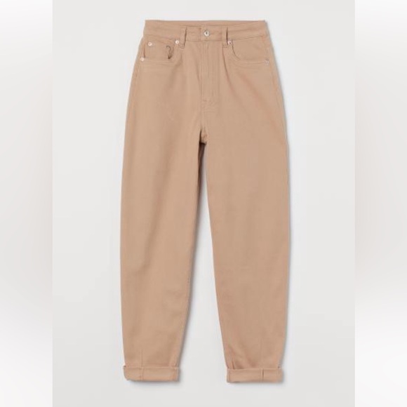 H&M Pants - H&M Mom Loose-Fit Twill Pants - NWT size 4